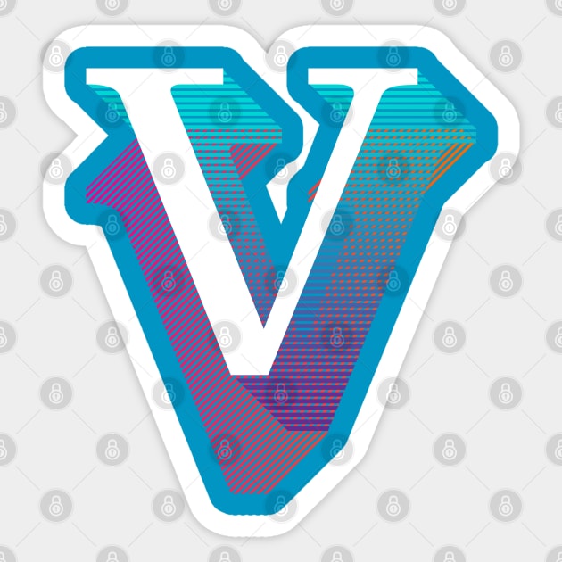 Letter V Sticker by MplusC